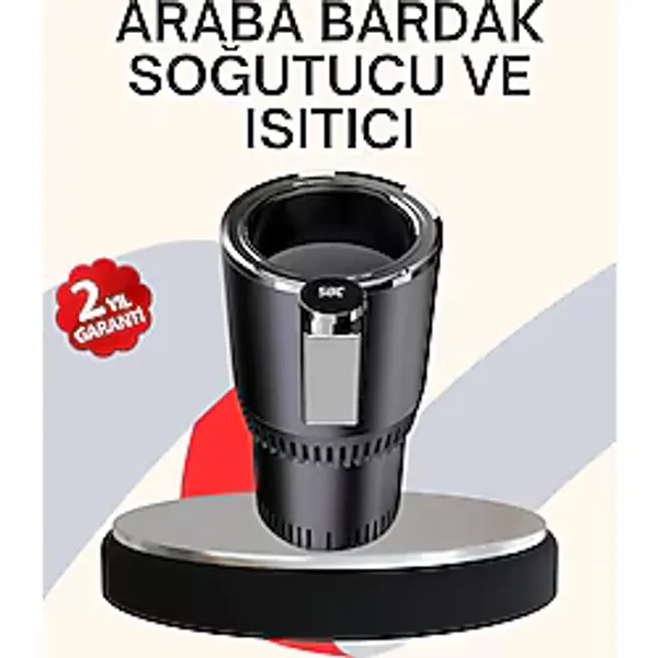 Araba Bardaklığı Isıtma Soğutma Ayarlı Çakmak Girişli Akıllı Model - Lisinya