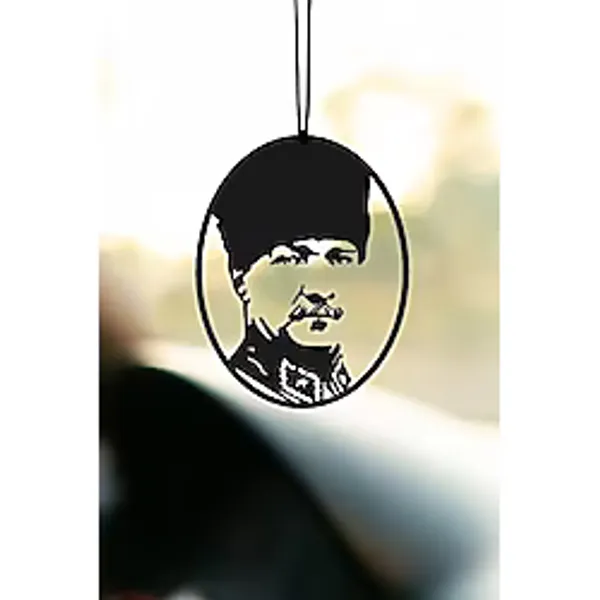 Araba Süsü Metal Gazi Mustafa Kemal Atatürk Dikiz Aynası Süsü Gerçek Silüet Oto Aksesuar