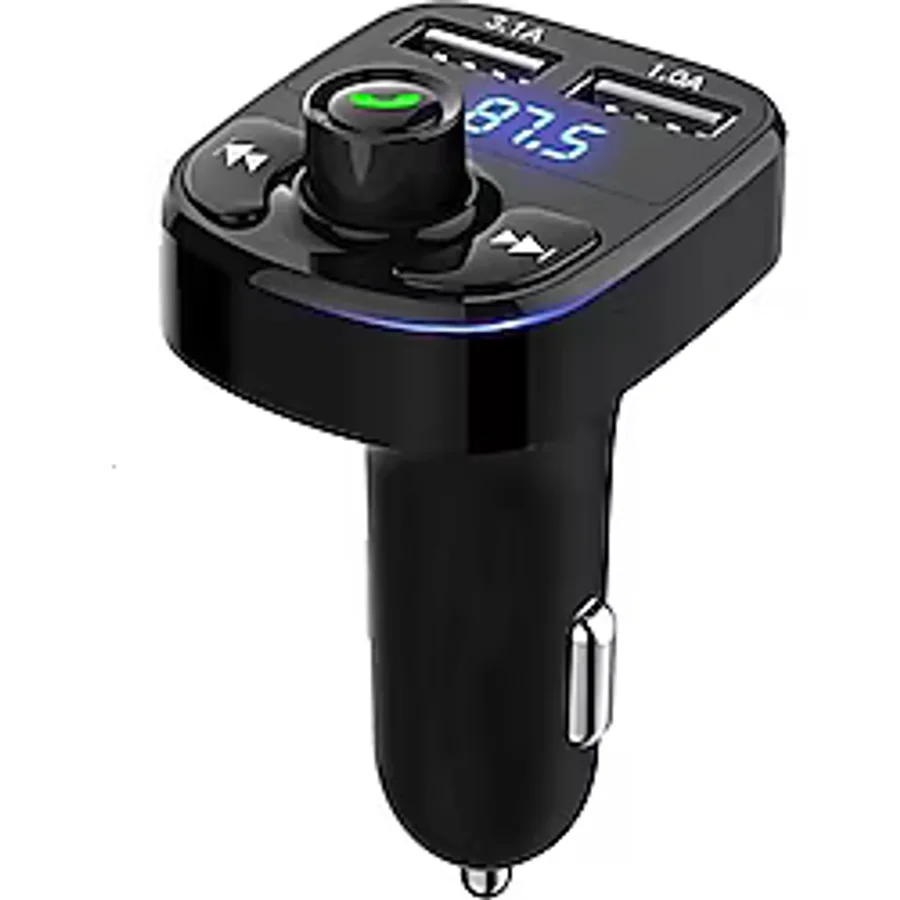 Araç Bluetooth Fm Transmitter Cihazı Araba Mp3 Çalar Oto Çakmaklık Şarj Aleti Müzik Kiti
