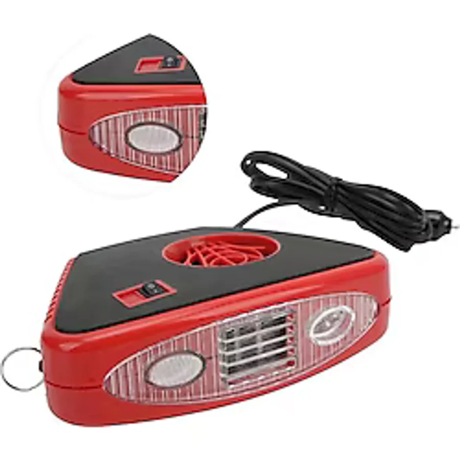Araç İçi Isıtıcı Fan Led Işıklı Cam Buğu Çözücü Oto Isıtıcı 12V