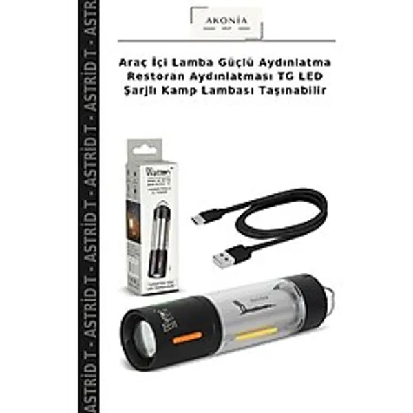 Araç Içi Lamba Güçlü Aydınlatma Restoran Aydınlatması Tg LED Şarjlı Kamp Lambası Taşınabilir
