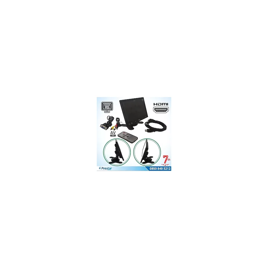 Araç içi Monitör 7" VGA - HDMI - AV Girişli TFT LCD Ekran