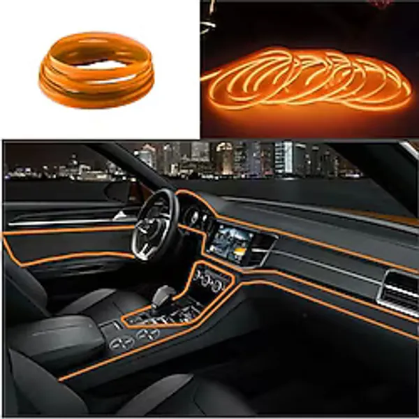 Araç Içi Neon Aydınlatma LED Göğüs Torpido Ledi Neon Ip LED Turuncu 2 Metre