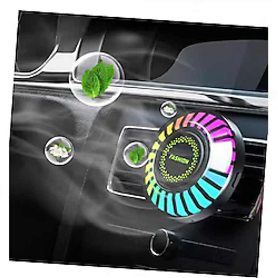 Araç İçi Oto Koku Hazneli Bluetooth RGB Sese Duyarlı Şarjlı Ortam Müzik Ritim Aydınlatması 1 ADET