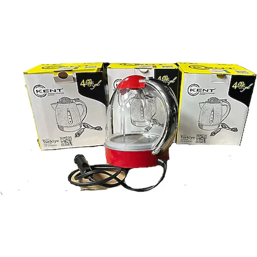 Araç İçi Su Isıtıcısı 24 Volt Kettle Büyük Boy Ketil Termostatlı Işıklı Yeni Model