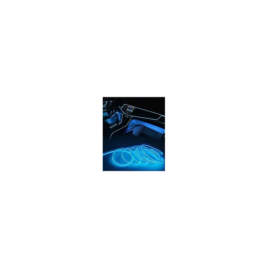 Araç Içi Torpido Şerit Ledi Buz Bavi Ip Neon Led 2 Metre Ice Blue