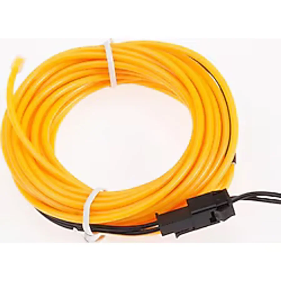 Araç İçi Torpido Şerit Ledi Renkli İp Neon Led 3 Metre Sarı