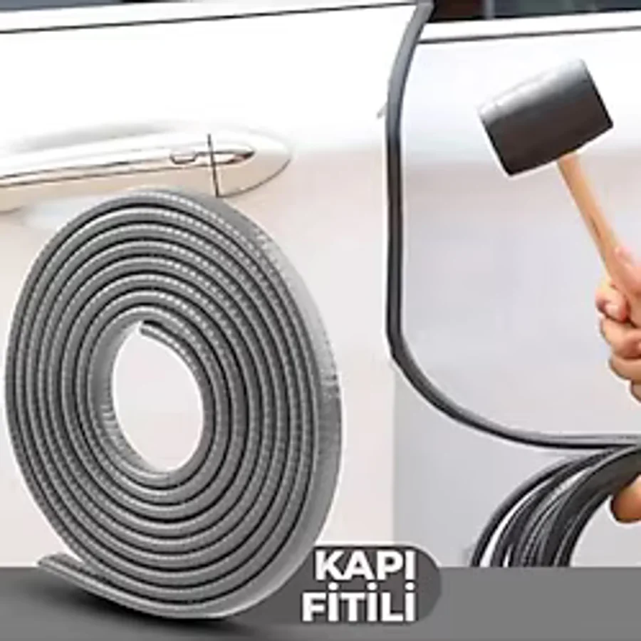 Araç Kapı Koruma Fitili Çarpma Çizilme Önleyici Fitil Gri 5 Metre