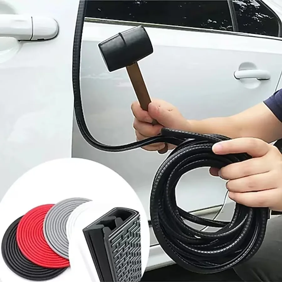 Araç Kapı Koruma Fitili Siyah Renk Çarpma Çizilme Önleyici 5Metre (01) (Sts Oto Aksesuar)