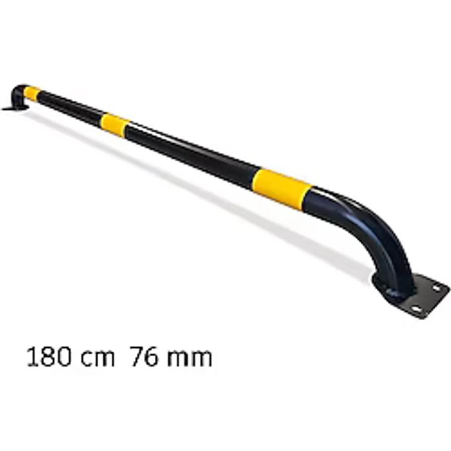 Araç Stop Demiri Araç Stoperi Otopark Stoperi Siyah 180Cm Ø76mm 3Mm