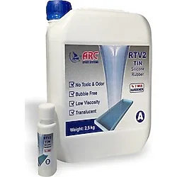 Arc Arcmarin - Rtv-2 1.sınıf Kalıp Silikonu 2,5 Kg Kıt-Avrupa Menşeli A+ Kalite Silikon