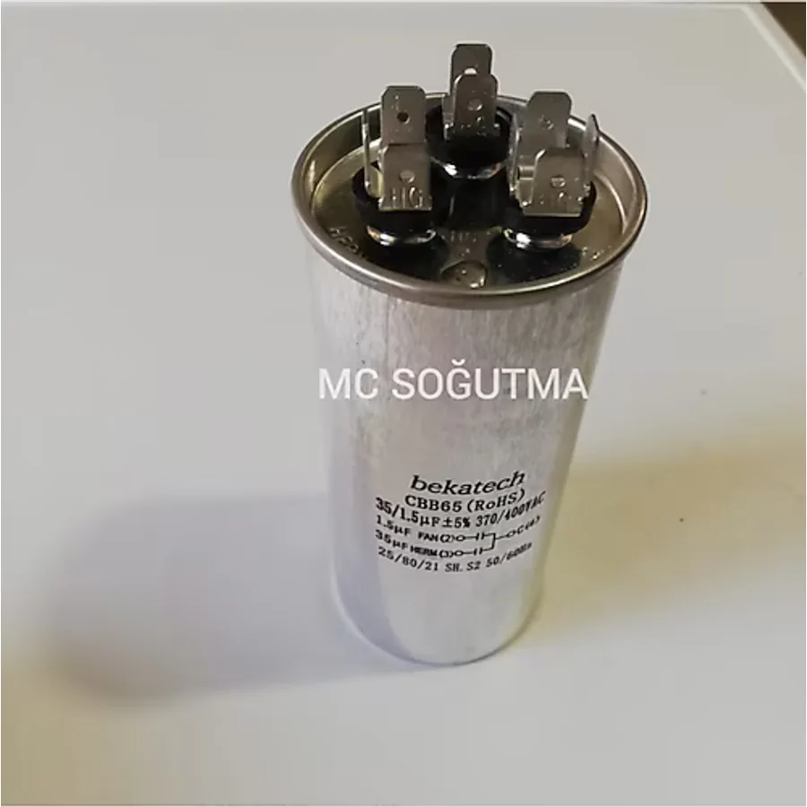 Arçelik 12-15000 Btu 35+1,5uf Beko Altus Klima Kondansatörü Kapasitörü Kapasitör Kondansatör
