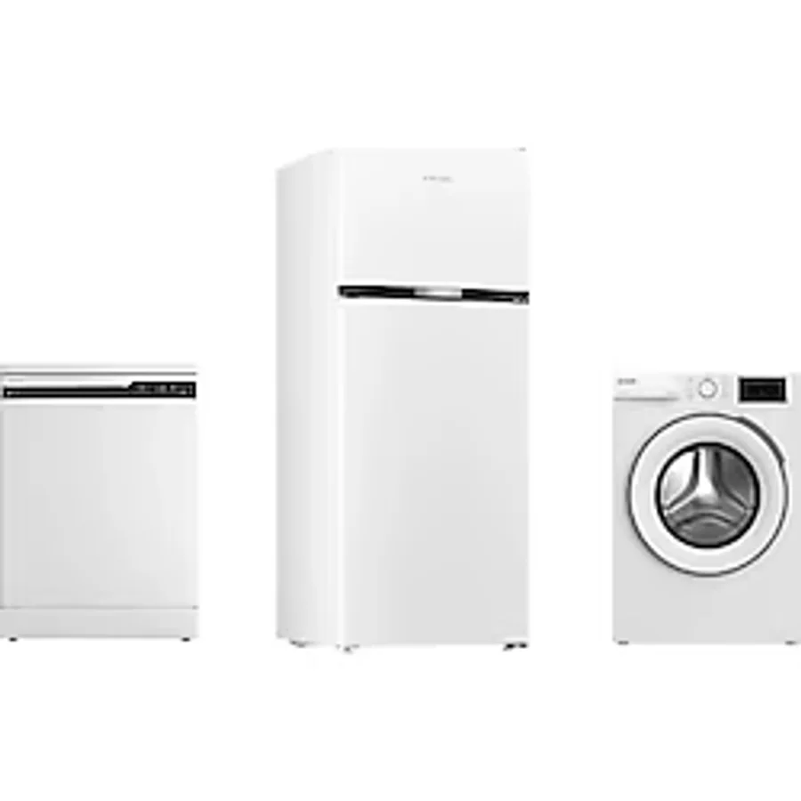 Arçelik 3'Lü Beyaz Eşya Seti (9120 Tmx 1200 Devir 9 Kg Çamaşır Makinesi & 570471 Mb Çift Kapalı No Frost Buzdolabı & 6444 4 Programlı Bulaşık Makinesi)