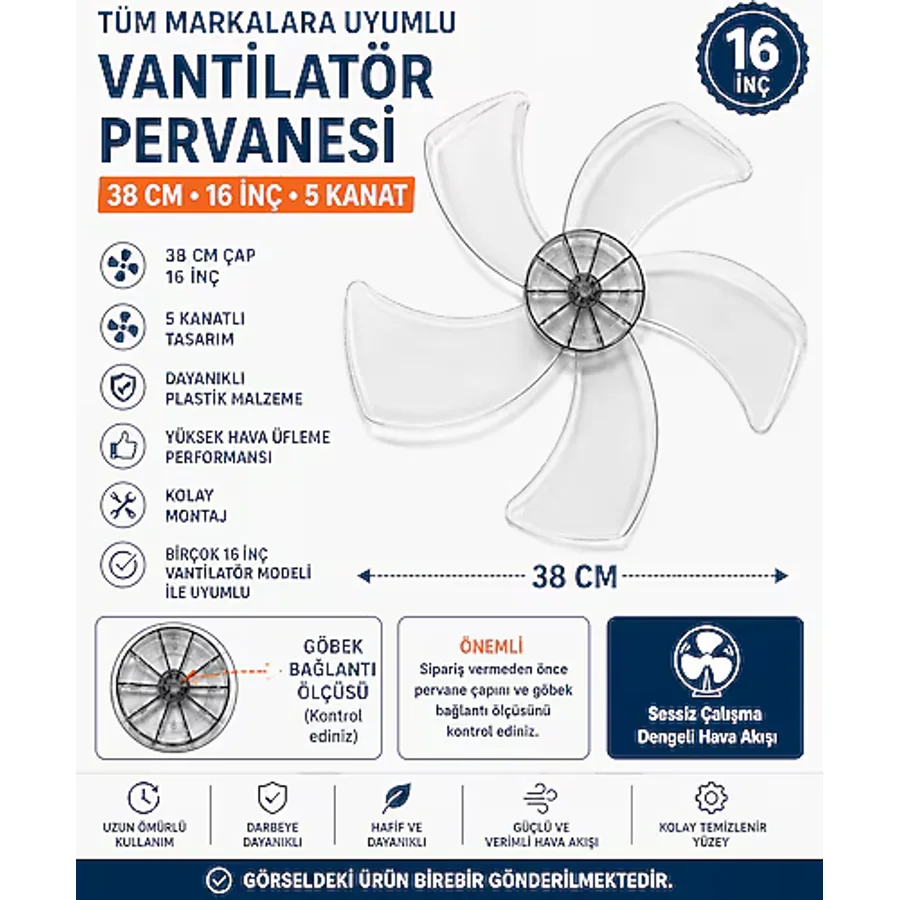 Arçelik Beko Altus Flavel Vantilatör 5 Kanatlı Pervane 9178007439