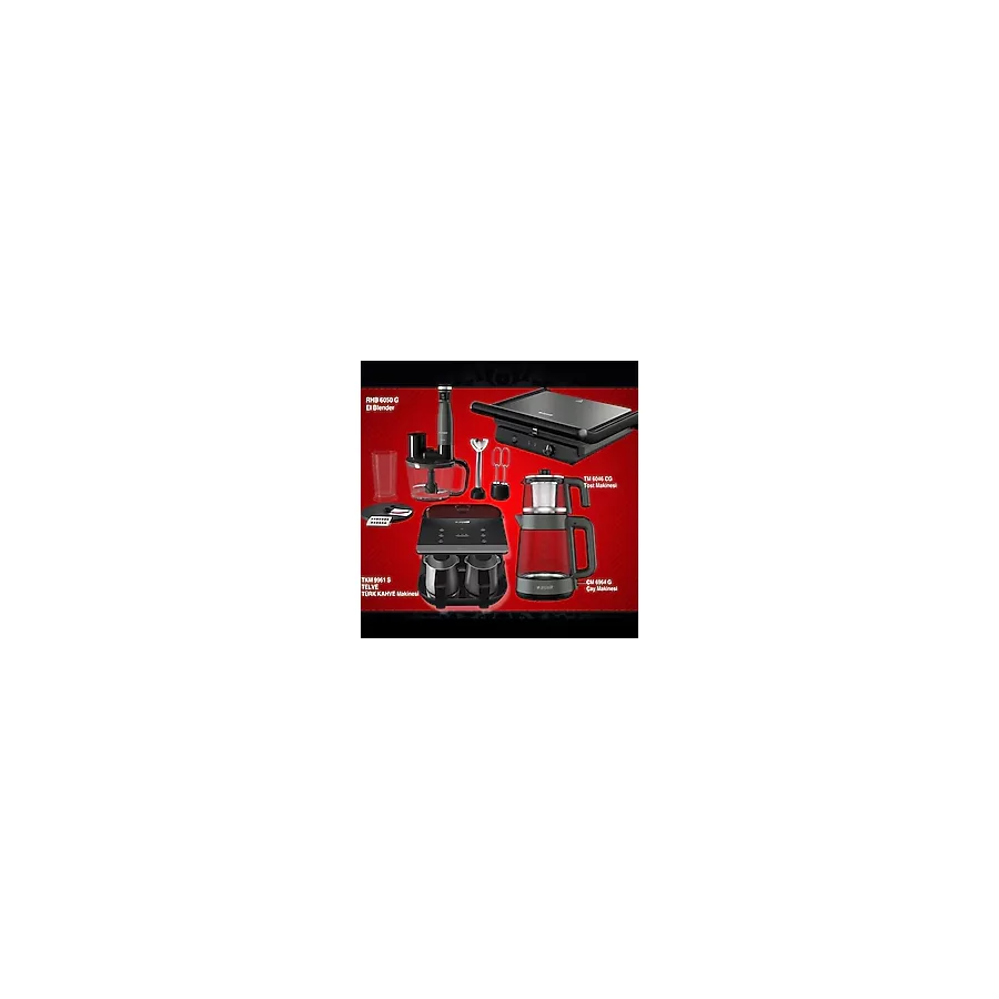 Arçelik Grion Küçük Ev Aletleri 4'lü Set Cm 6964 G - Tm 6046 G-tkm 9961 S- Rhb 6050 Cg
