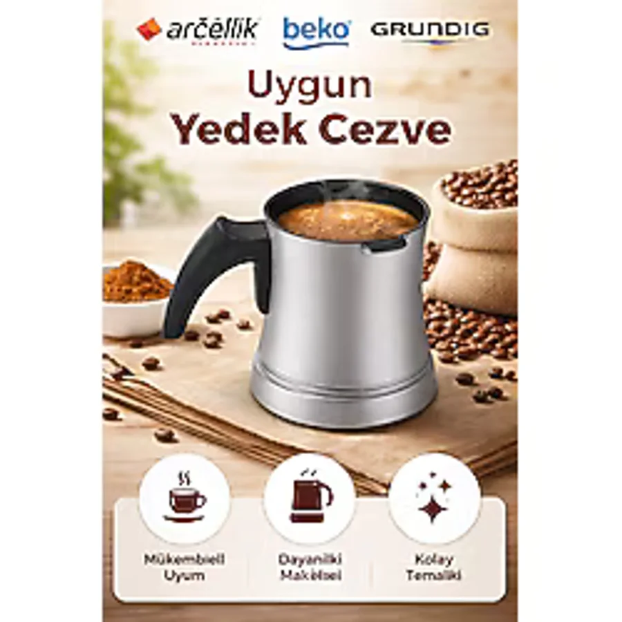 Arçelik Telve Kahve Makinası Cezvesi Gri