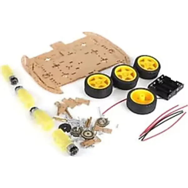 ARDUINO 4WD Araç Şase Kiti Robot Araba, Sarı, Elektronik Devre Elemanı