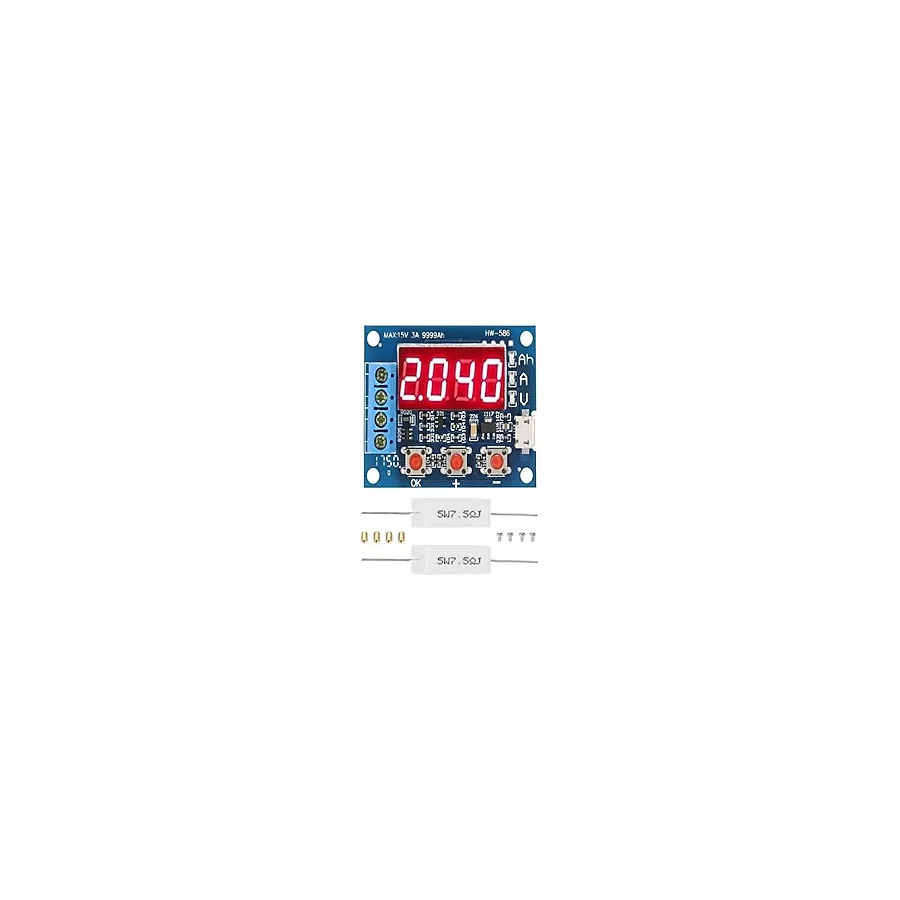 Arduino ZB2L3 18650 Lityum Akü Pil Kapasite Test Cihazı 1.5-15V 3A - Tek Ebat