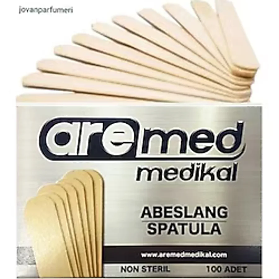AREMED Abeslang Ağda Çubuğu Tahta Dil Basacağı 100lü 5 Paket 500 Adet