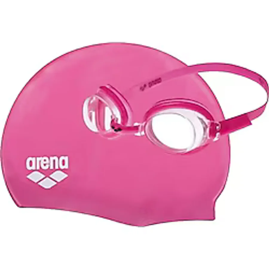 Arena Pool Çocuk Gözlük Bone Seti Pembe Çok Renkli