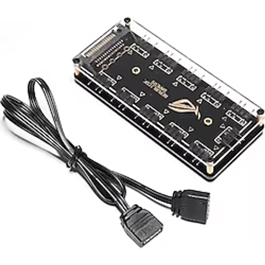 Argb Rgb Led 3 Pin 11 Port 5V Sata Power Güç Fan Çoklayıcır Şerit Hub Kablo Splitter