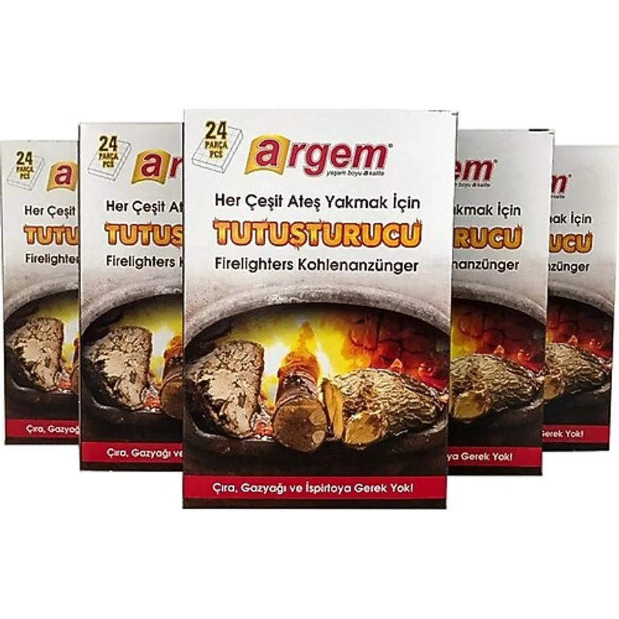 Argem Kömür Tutuşturucu Tablet Çıra 5li Paket