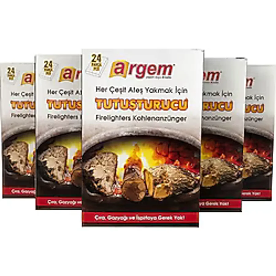 Argem Kömür Tutuşturucu Tablet Çıra 5li Paket