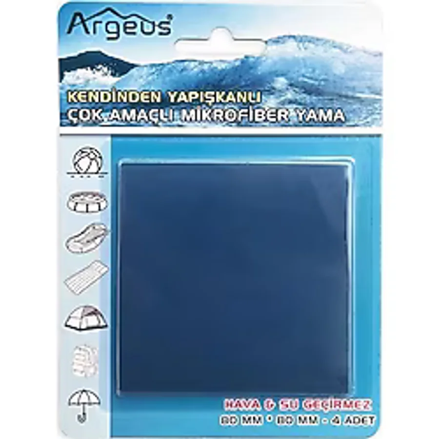 Argeus 4'lü Fiber Çanta Delik Tamir Yaması Lacivert