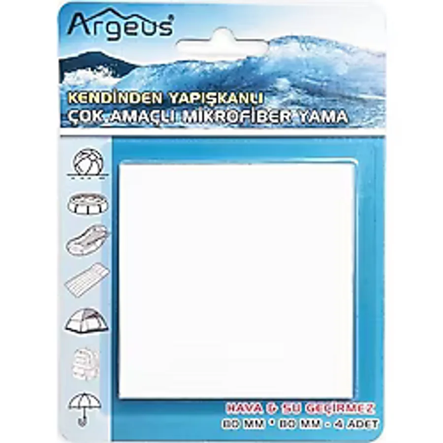 ARGEUS Kendinden Yapışkanlı Tamir Yaması (MONT, ŞEMSİYE, ŞİŞME YATAK) Beyaz