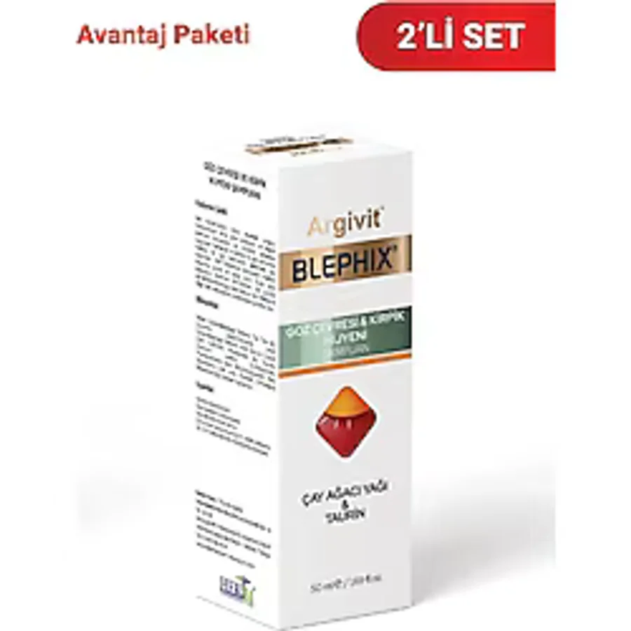 Argivit Blephix Göz Çevresi ve Kirpik Temizleyici Şampuan 50 ml 2'li Paket