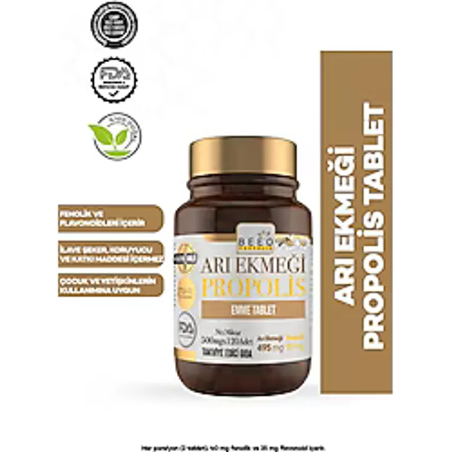 Arı Ekmeği Propolis Emme Tablet 120x500 mg - 1 Adet