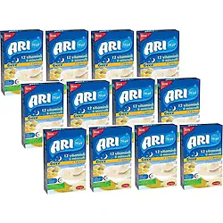 Arı Mama 12 Vitaminli 6 Mineralli 7 Tahıllı Gece Sütlü Pirinç Unu Kaşık Maması 250 gr 12 Adet