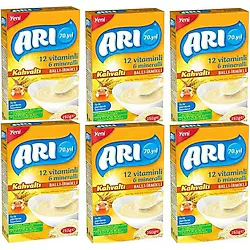 Arı Mama 12 Vitaminli 6 Mineralli Sütlü Ballı İrmikli Kahvaltı Pirinç Unu Kaşık Maması 250 gr 6 Adet