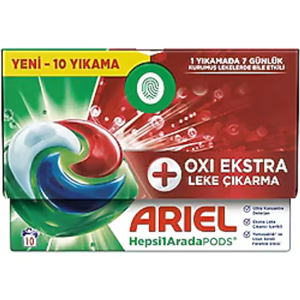 Ariel Hepsi1arada Pods Oxi Extra Leke Çıkarma Kapsül Çamaşır Deterjanı Beyazlar Ve Renkliler 10
