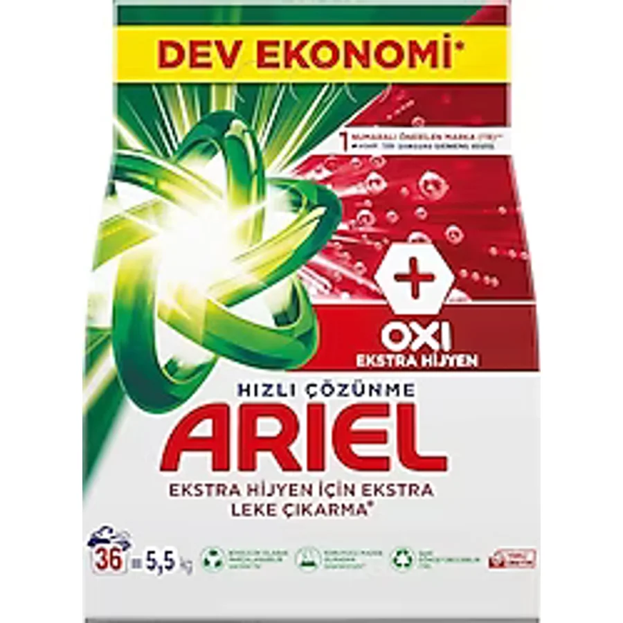 Ariel Oxi Ekstra Hijyen 5.5 kg Toz Deterjan