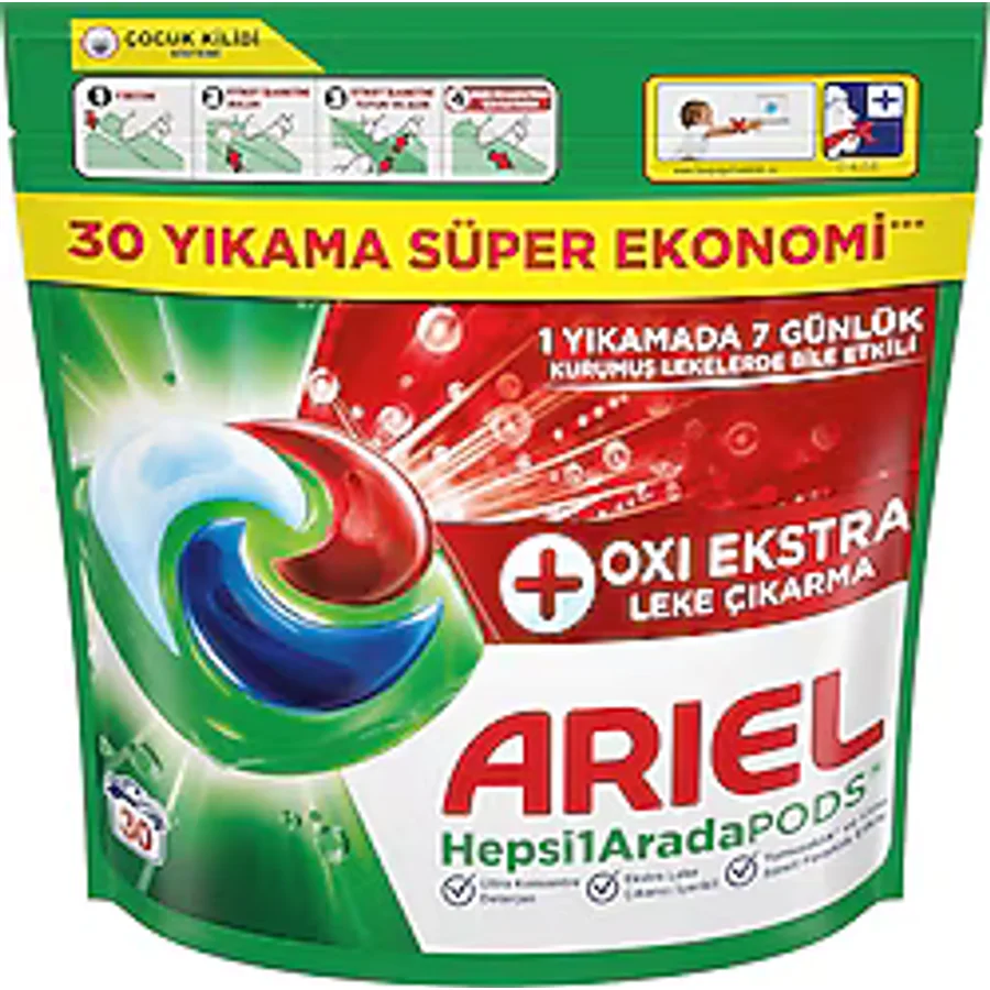 Ariel Oxi Pods Kapsül Çamaşır Deterjanı 30'lu