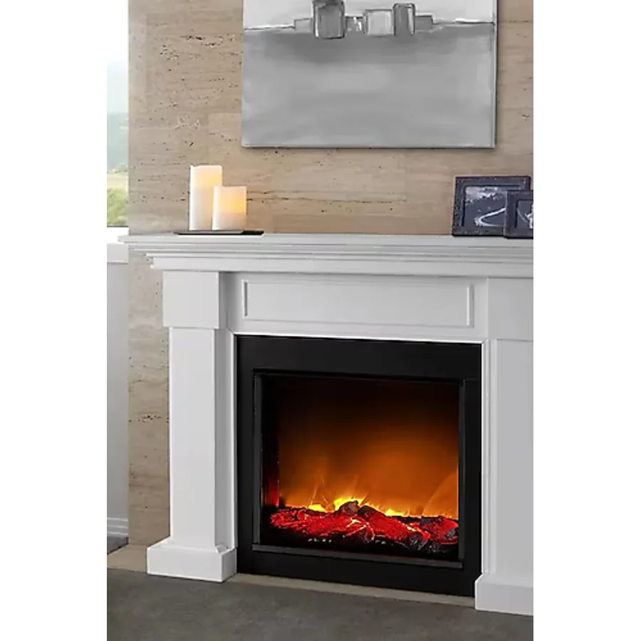 ARİF Dekoratif Elektrikli Yapay Şömine -70x70 cm - Odun Görünümlü, Kumandalı, Ses Efekli