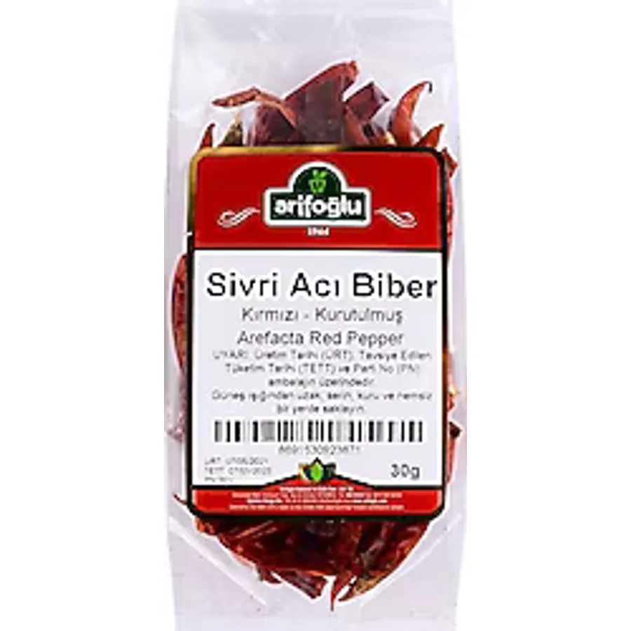 Arifoğlu Kurutulmuş Sivri Acı Biber 30 gr