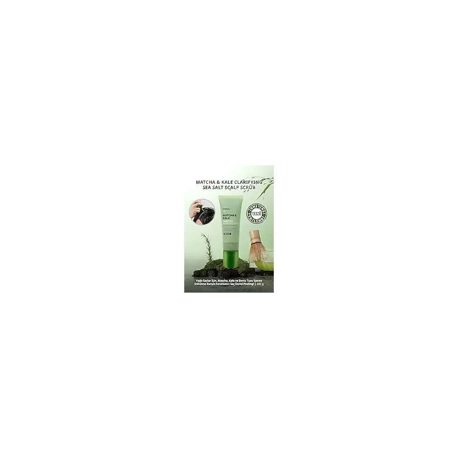 Arındırıcı ve Ferahlatıcı Saç Derisi Peelingi KUNDAL Sea Salt & Green Tea Scalp Scaler