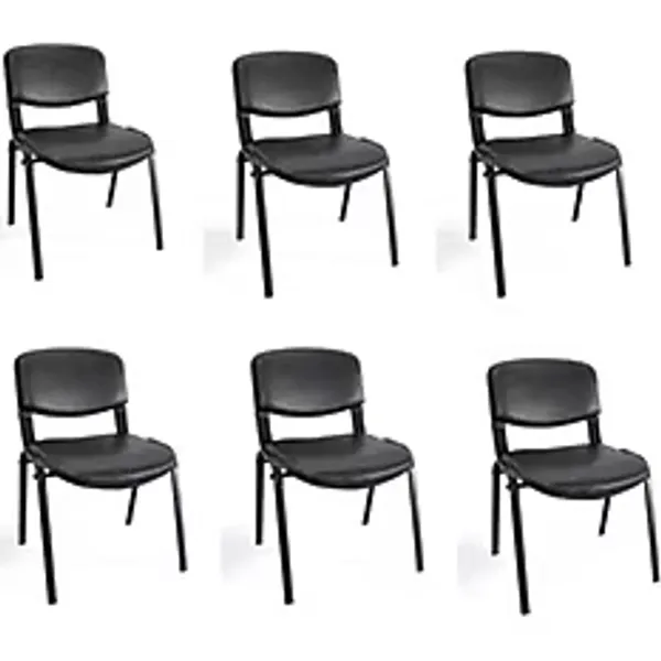 Arj I Office Furniture & Desing Siyah Ofis Büro Bekleme Misafir Form Koltuğu Sandalyesi 6li 008