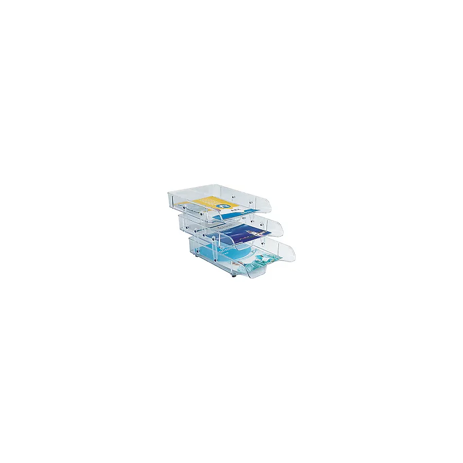 Ark 2083 3 Katlı Hareketli Şeffaf Plastik Evrak Rafı