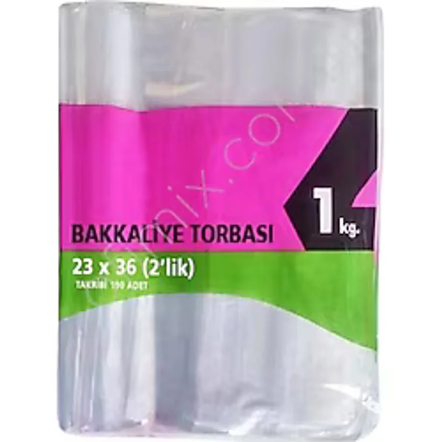 ARMA ŞEFFAF Bakkaliye torbası (poşeti) 2'lik 23 X 36