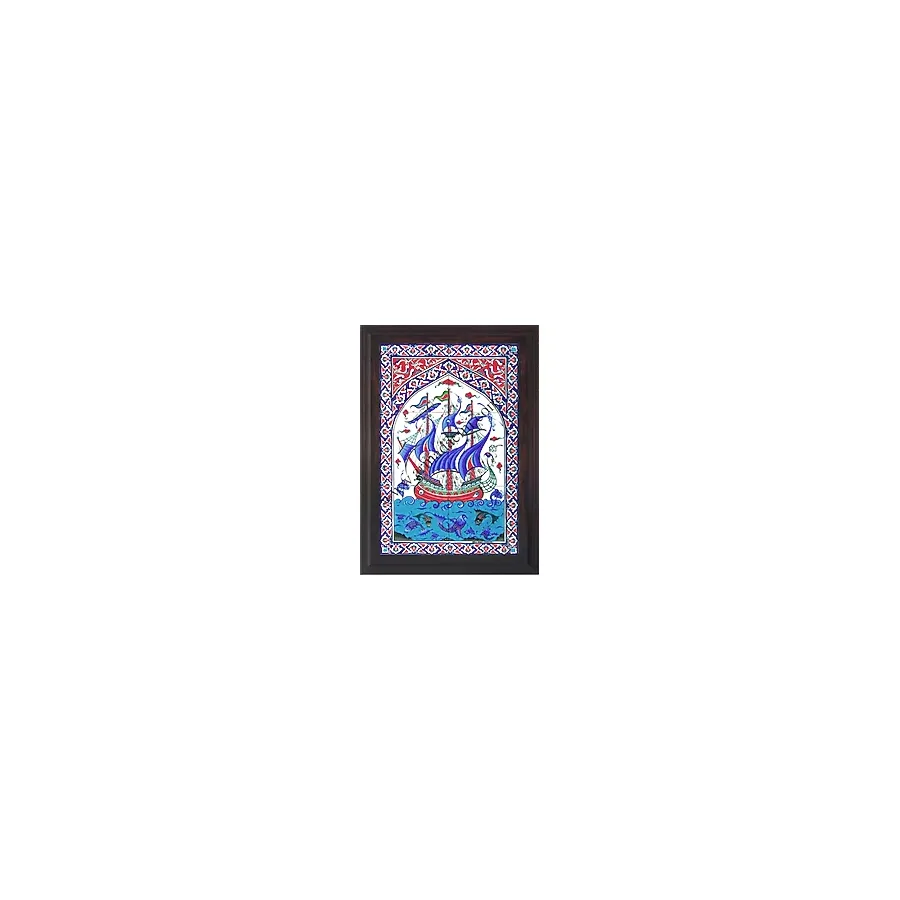 Armada Çini 40x60 Cm ED 501 Osmanlı Kalyon El dekoru Çini Pano