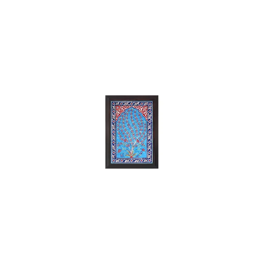 Armada Çini 40x60 Cm ED 603 Turkuaz Hayat Ağacı Çini Pano