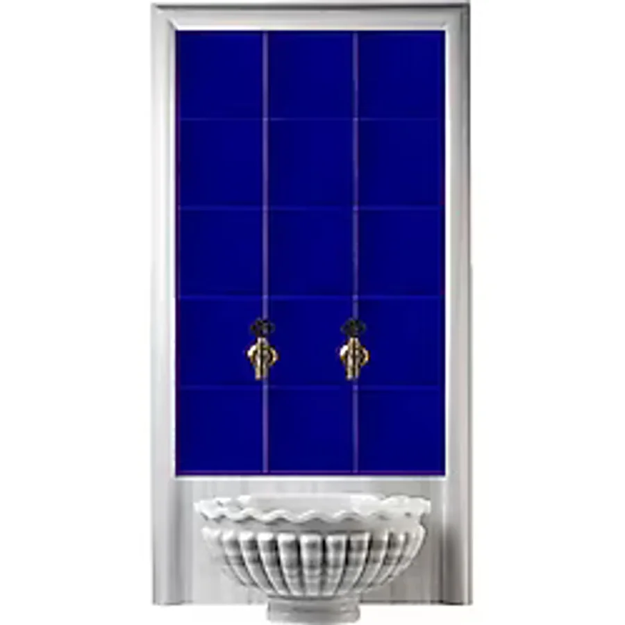 Armada Çini 60x100 Cm Ac 25 Kobalt Serigraf Türk Hamamı Pano