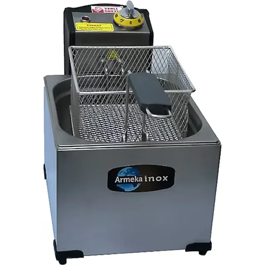 Armeka 5 Litre Tek Hazneli Elektrikli Kapaklı Fritöz