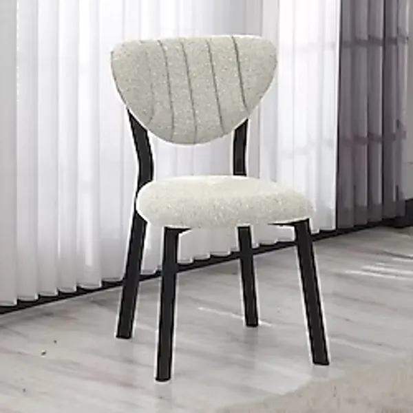 Armens Life Elma Mutfak Sandalyesi, Yemek Odası, Balkon, Kafe Restoran Sandalye Silinebilir Keten Kumaş. Krem