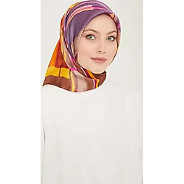 Armine Sura İpek Eşarp 24ya9147 36 - Desenli