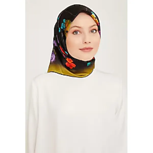 Armine Twill İpek Eşarp 23ka9048 01 - Turuncu