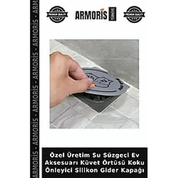 Armoris Özel Üretim Su Süzgeci Ev Aksesuarı Küvet Örtüsü Koku Önleyici Silikon Gider Kapağı - Çok Renkli - Tek Ebat